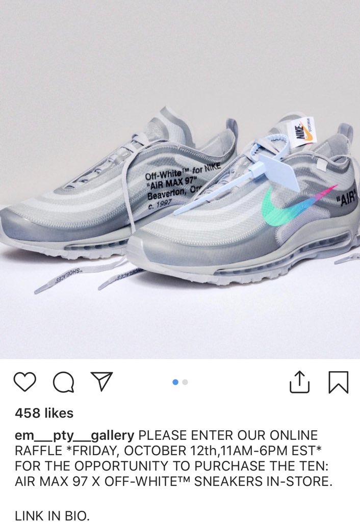 off white 97 raffle