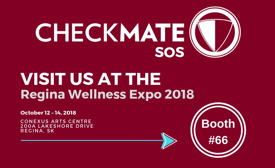 CHECKMATEAPP1's tweet image. Visit Chris &amp;amp; Murray at the REGINA WELLNESS EXPO!!! October 12 - 14, to learn more about CHECKMATE SOS and our suite of personal safety solution products and apps. bit.ly/2Nx0rOZ #personalsafety #seniorsafety #panicbutton #emergencybutton