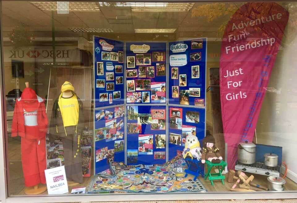 Girlguiding Nailsea using an empty shop to encourage Volunteers