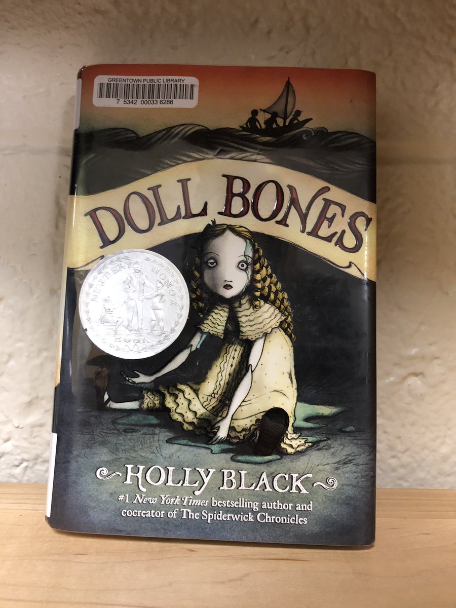 MissMegsLibrary's tweet photo. Book #4 of #SpookyReadsOctober was #DollBones by @hollyblack! I can’t wait to recommend to my middle grade kiddos who ask for scary/creepy books! https://t.co/DCPFSftte3