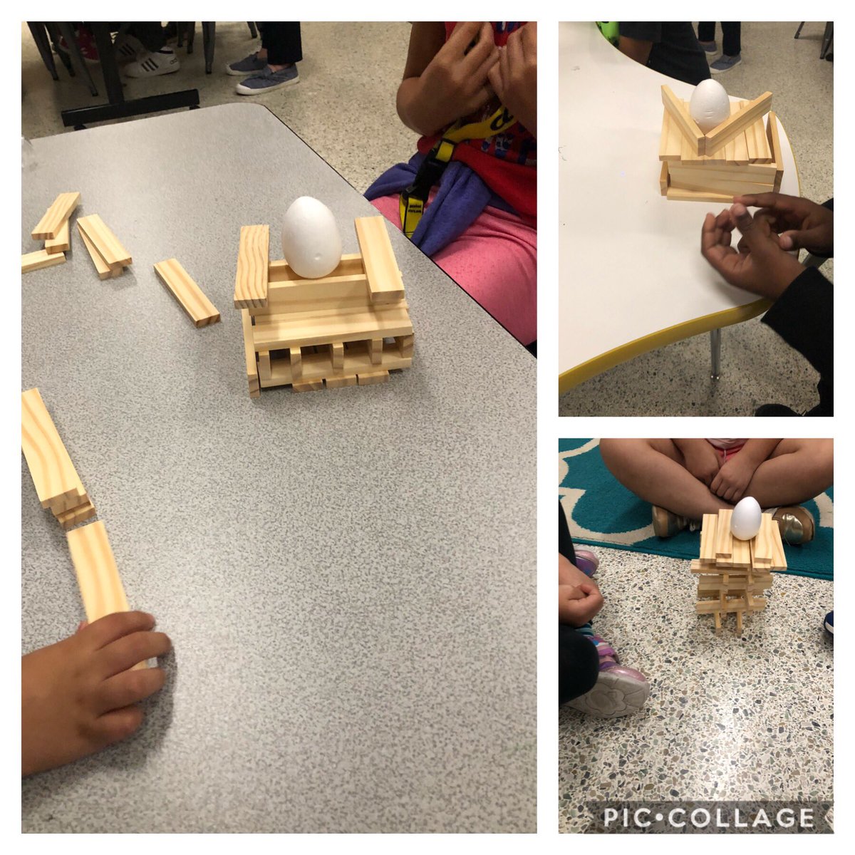 Elem_InnovaSHAN's tweet photo. Sometimes, even the challenges they seem simple wind up being a huge challenge.  STEM and STEAM education for our youngest is so important! #firstgrade redesigning a wall for #HumptyDumpty so he won’t fall! #steam_powered_learning #HLP #STEAMteacher @Henrico_Steam #STEM https://t.co/PmbDwXaqgA
