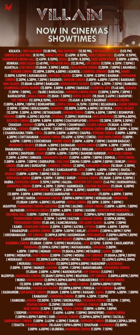 AnkushLoveUAll's tweet photo. #Villain hall list for u all.. njoy The puja.. love u all https://t.co/S2M3Ki9Ugb
