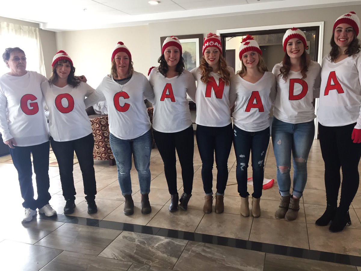DanikaHommy's tweet photo. Hey @kaetlyn_23 @tessavirtue @ScottMoir @Pchiddy @WeaverPoje @mhjd_85 @Rad85E watch for us (your biggest fans) on the ice level in Dawson Creek this weekend, wearing our Go Canada outfits from #SCI17 😍⛸🍁 https://t.co/WdBdJYs3Z8