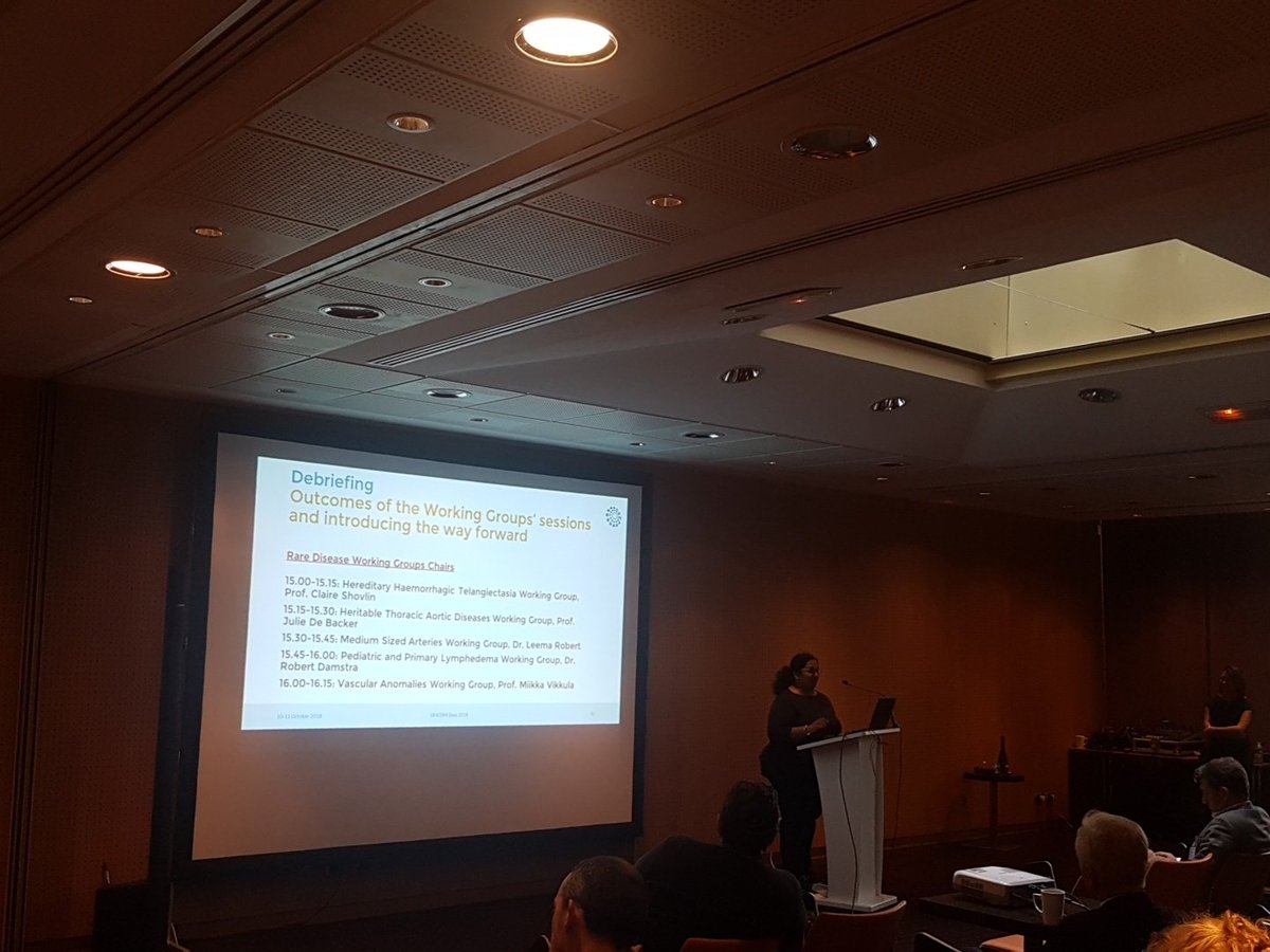 vascern's tweet photo. The 5 #raredisease WG Chairs reported their outcomes and achievements at #VASCERNdays2018 and conclusion: big #success! #pillsofknowledge #patientpathways #collaborations #outcomemeasures #scientificpublications @EU_Health #patientcare @robert_leema @judbacke @MiikkaVikkula https://t.co/ZfgHOV2vxR