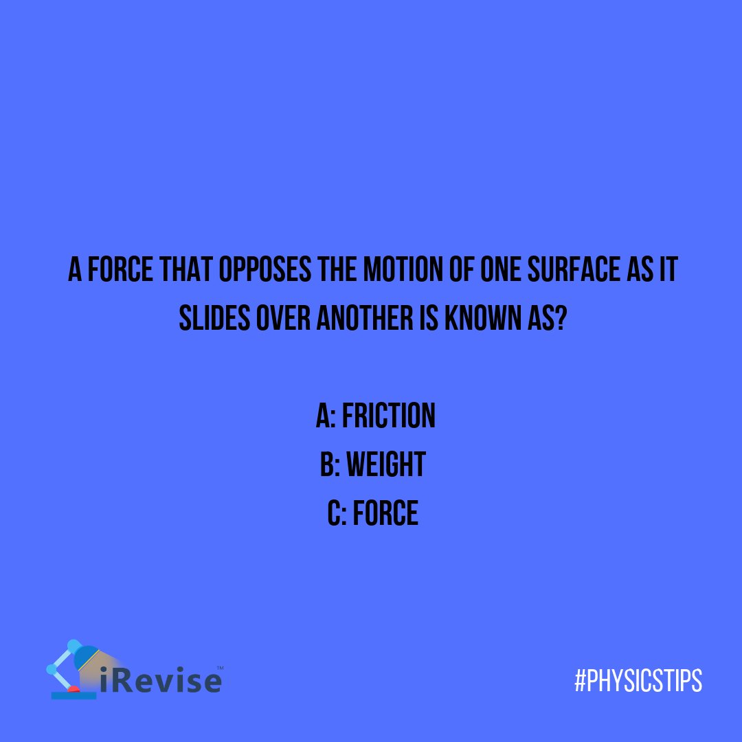 iRevise_Ireland's tweet image. What is the answer to today&apos;s question? #PhysicsTips