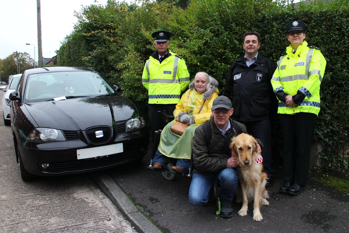 cedarfoundation's tweet photo. Today we embarked on a one day awareness campaign to relaunch the 'Pavements are for People' campaign with @guidedogsni & @PoliceServiceNI: https://t.co/GptPkrXuH9 We’re calling for #ResponsibleParking to make sure our streets are safe for all. RT if you agree! #GuideDogsWeek2018 https://t.co/lYyH8CxkER