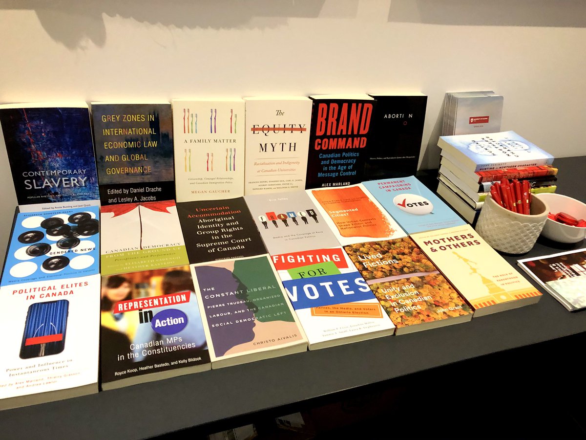 eplusgg's tweet photo. Some of my fave books on display and for sale at #APPSATHEROCK #appsa2018 @amandabittner @MelaneeLThomas @e_tolley @MegGowcher @RoyceKoop Tamara Small @smokeycross2000 and others! Time to do some shopping! @MemorialU @UBCPress https://t.co/Pbxpqqz93a