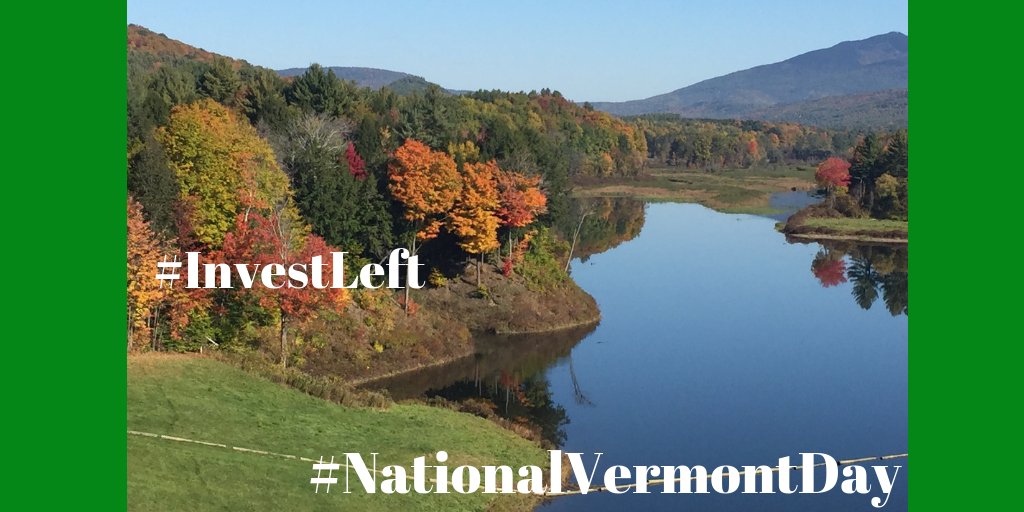 InvestLeftApp's tweet photo. Guess what?  It's #NationalVermontDay. 
Let's celebrate by recognizing our Dem friends in Vt. 

@VTdems 
@UVMDemocrats   
@WelchForVT 
@SenatorLeahy 
@BernieSanders 
@VTYoungDems 

#InvestLeft 
🇺🇸👍🏼🌊 https://t.co/4PXXijDS9k