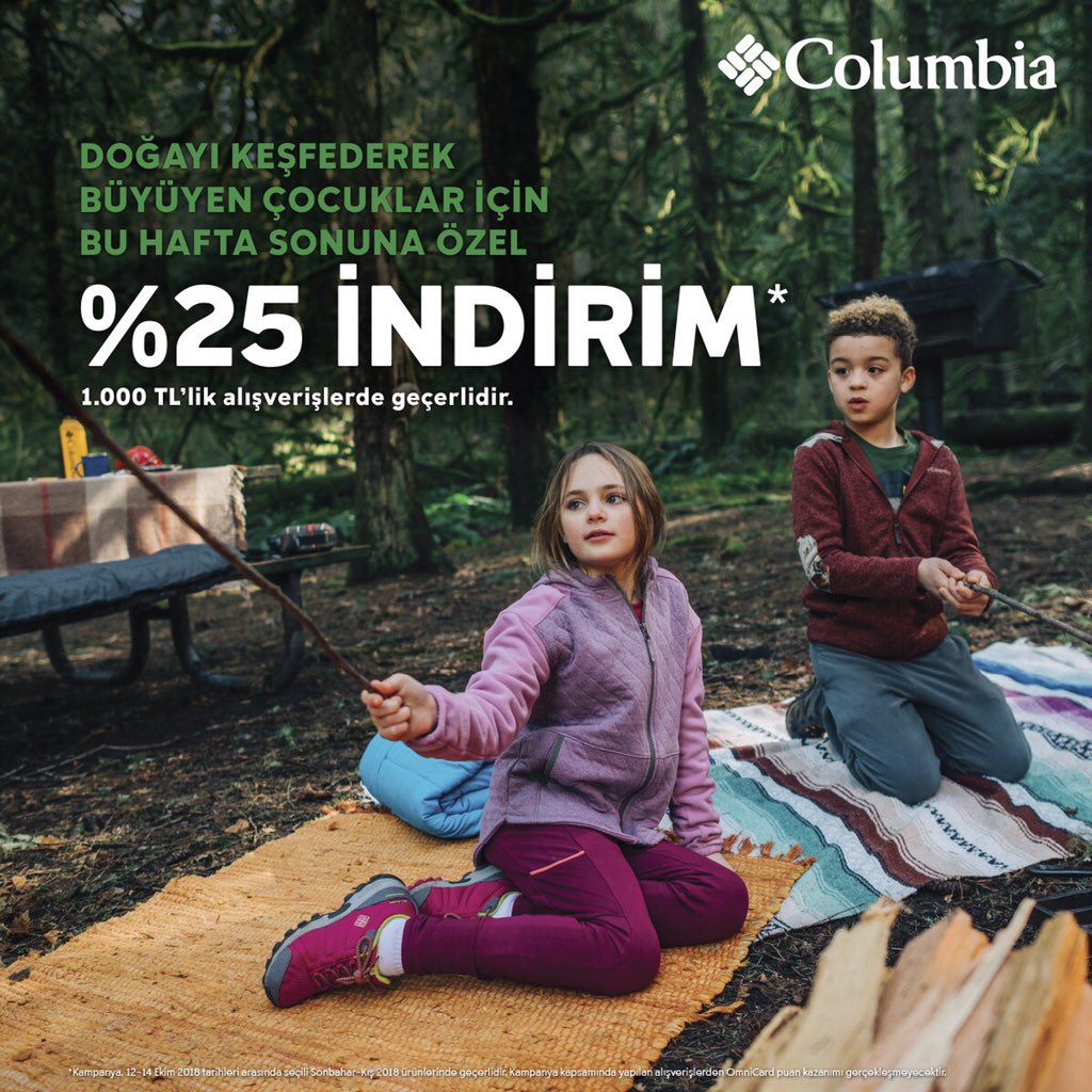 Doğayı keşfederek büyüyen çocuklar için bu hafta sonuna özel #SurYapıMarkaAVM Columbia’da %25 indirim sizi bekliyor.

#ColumbiaDeneyimi @columbisportswear_tr
