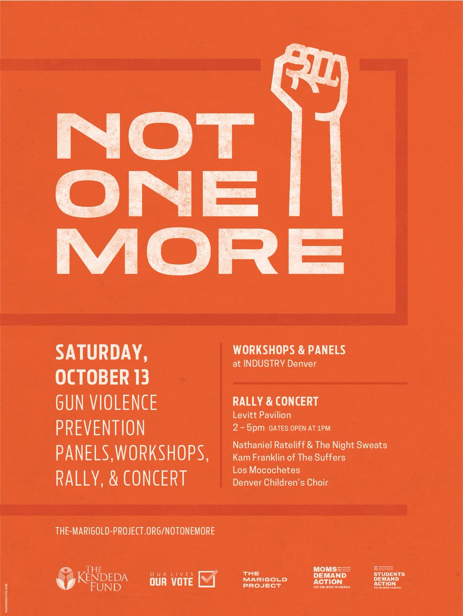 OurLivesOurVote's tweet photo. "Not One More," a day of gun violence prevention panels, workshops, rally, &amp; concert, is happening tomorrow! We are proud to sponsor it. Here's how you can get involved: https://t.co/gUkQ0eZO09 https://t.co/cihsXfgicX