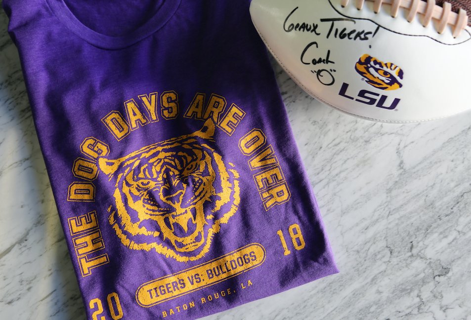 We know you're only supposed to take the season one game at a time, but this shirt fits our next two opponents so well! #GeauxTigers #BeatGeorgia #BeatMSU