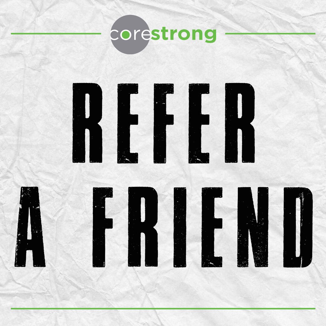 BeCoreStrong's tweet image. Trying to get your workout partner to the gym with you? Now is the perfect time!
1 new member = 50% off your next month
2 new members = 1 Free month!
3 new members = 3 Free months!
Offer Ends Thanksgiving Day!
*Each new referral member must sign up for one month of unlimited.