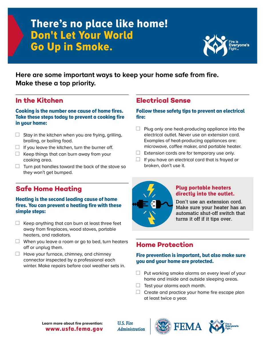 NW_VFD's tweet photo. Fire Prevention Week is almost over but fire safety never ends. Here is a checklist to help keep your and your home safe!
#FirePreventionWeek https://t.co/8RLPsagwTc