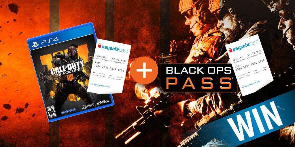 paysafecard's tweet image. #GIVEAWAY 
Call of Duty fan? On time for the release of #CoD Black Ops 4 we raffle 1 x 100 € #paysafecard PINs for the game &amp;amp; season pass! 🙌 #CODNATION 

How to join:
🔸Like
🔸Retweet
🔸Comment: Your top CoD moment