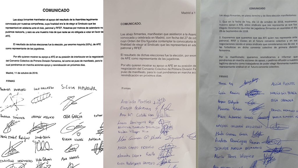 _DeTacon's tweet photo. 📝ACTUALIDAD | Las jugadoras un comunicado para que se negocie el convenio. Desde los vestuarios se han enviado sendos comunicados firmados por las jugadoras. 
https://t.co/9WM9RKzqKO https://t.co/phfkQO1XOr