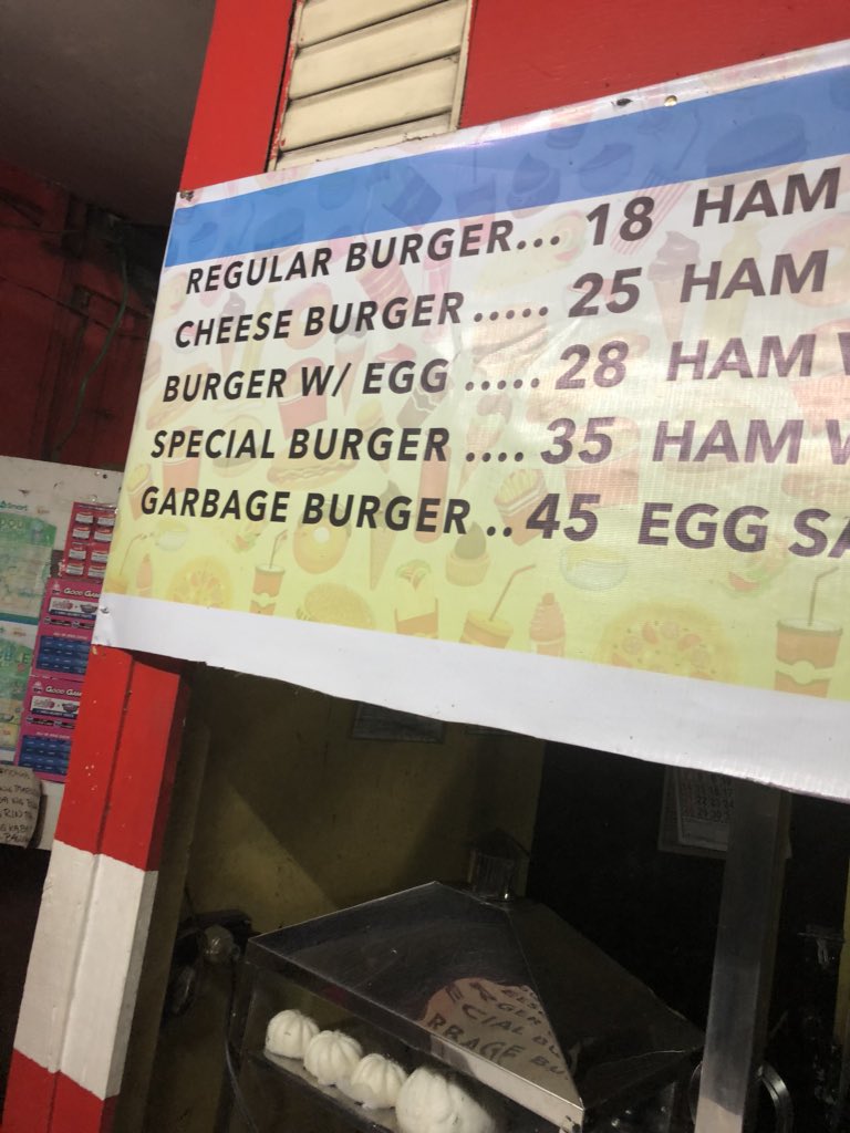 ceesarabueg's tweet photo. Naalala ko bigla yung kadate ko lagi dito hahahaha! #GarbageBurger https://t.co/M2oeAzCglB