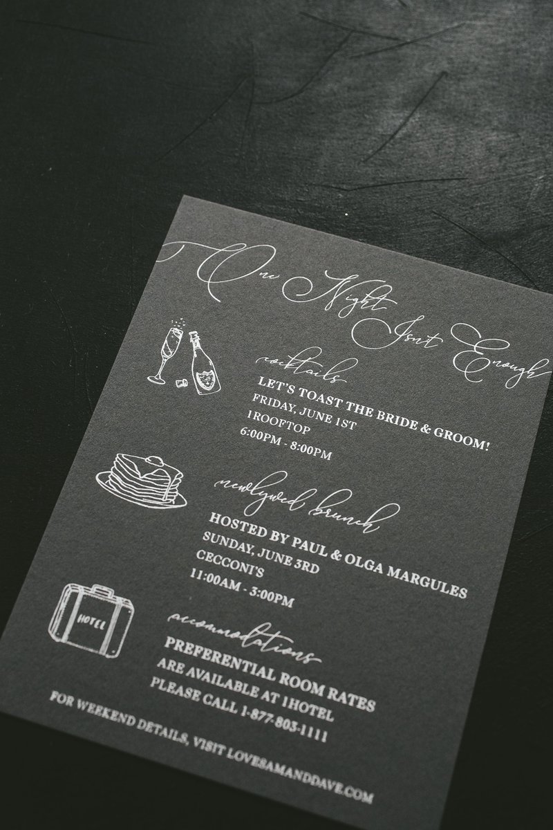 bellafigura's tweet photo. Bella Figura's Flagship store helped Samantha & David design their contemporary yet moody suite wedding invitation suite. Featuring pewter #letterpress invitations, reply & rehearsal dinner cards.
#BellaFigura #ModernInvitation #FoilStamping #WeddingInspiration #NewYorkWedding https://t.co/IYV7wk6lOR