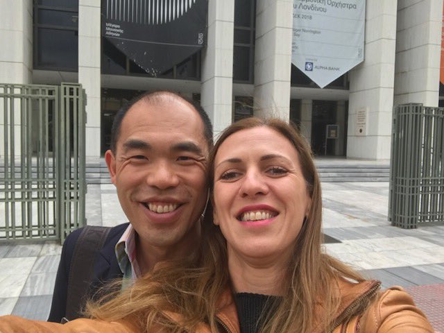 interpretaatioo's tweet photo. Great catching up with my friend and fellow speaker at #SFATD and the keynote speaker for the upcoming #TC40 @AslingSocMed @YotaGeorg on her own turf of #Athens 🇬🇷 https://t.co/vc1QAwepYa