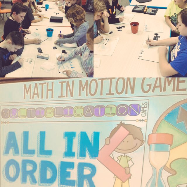 MrsBodieClass's tweet photo. Fun Friday in Math Block! #dominos #leasttogreatest #multiplication #gameday #allinorder https://t.co/6ZqdDGxzMm