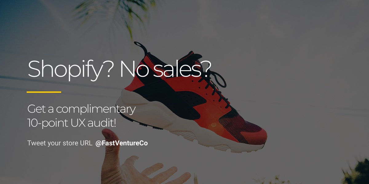 vladelllo's tweet photo. @Shopify store owner? No sales? Re-tweet and reply with your store URL and I'll do a free 10-point #UX audit. #FeedbackFriday #Shopify #Entrepreneur https://t.co/1LB9zBEG1t