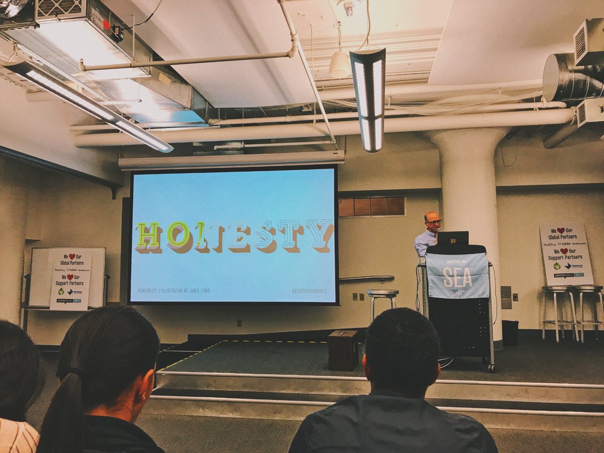 Happy 10th anniversary, <a href="/creativemorning/">CreativeMornings</a> community! 

At #CMSeattle this AM hearing about honesty from <a href="/tdaddy61/">terry marks</a>