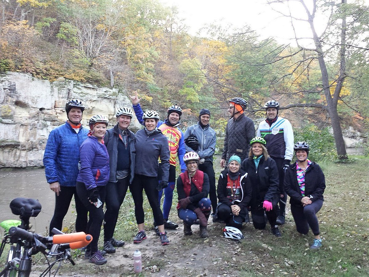 Iowa Trails Summit is being held Friday, Oct. 12 at Lake Panorama Conference Center, hosted by Iowa Natural Heritage Foundation, Trees Forever &amp; Golden Hills RC&amp;D. The Raccoon River Valley Trail Association hosted this group on Thursday afternoon trail ride to Hanging Rock Park.