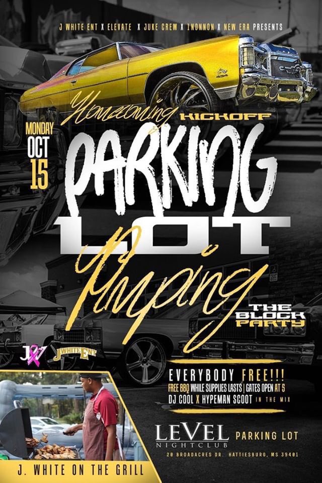 ConnectUsm's tweet photo. #HomeComingKickOff
#ParkingLotPimpin
#BlockParty
#EveryBodyFree Gates open at 5
Free Barbecue X Free Drinks X JellOShots be here only at #CLUBLEVEL https://t.co/JXZ9x18ajr