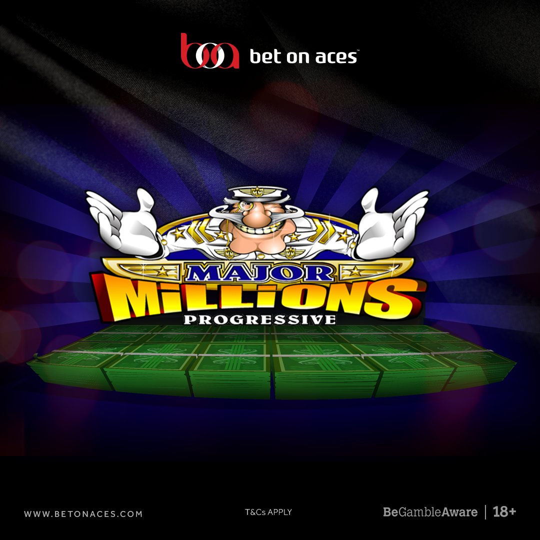 BetOnAces's tweet photo. Have you played the Major Millions progressive jackpot slot? Head over to Bet On Aces and give it a spin. Who knows, you could trigger that big win! https://t.co/f8ozmfqjW8 #jackpot #slot #casino #majormillions https://t.co/dEvneFXdlU