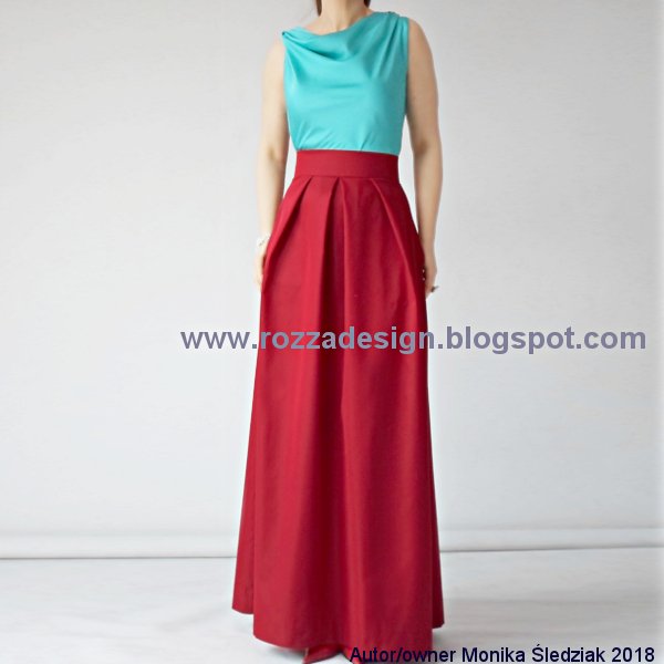 rozzadesign's tweet image. Długa czerwona spódnica sprawdzi się na wesele, bal sylwestrowy, firmowy event. Z kieszeniami. Na podszewce. Z wysokim stanem. Spódnica i bluzka od projektanta szyte na zamówienie. 
Więcej zdjęć: rozzadesign.blogspot.com/2018/08/duga-c…