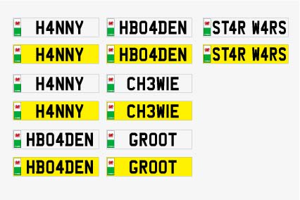28hgraphics's tweet image. Loving the names on these! #RCcarnumberplates