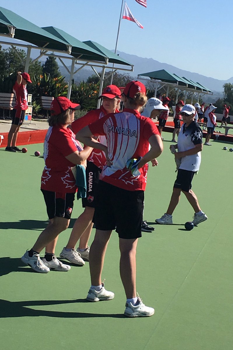 The action is underway at the 2018 North American Challenge #2018NAC #LawnBowls #lawnbowling #California #TeamCanada <a href="/BowlsUSA/">BowlsUSA</a>