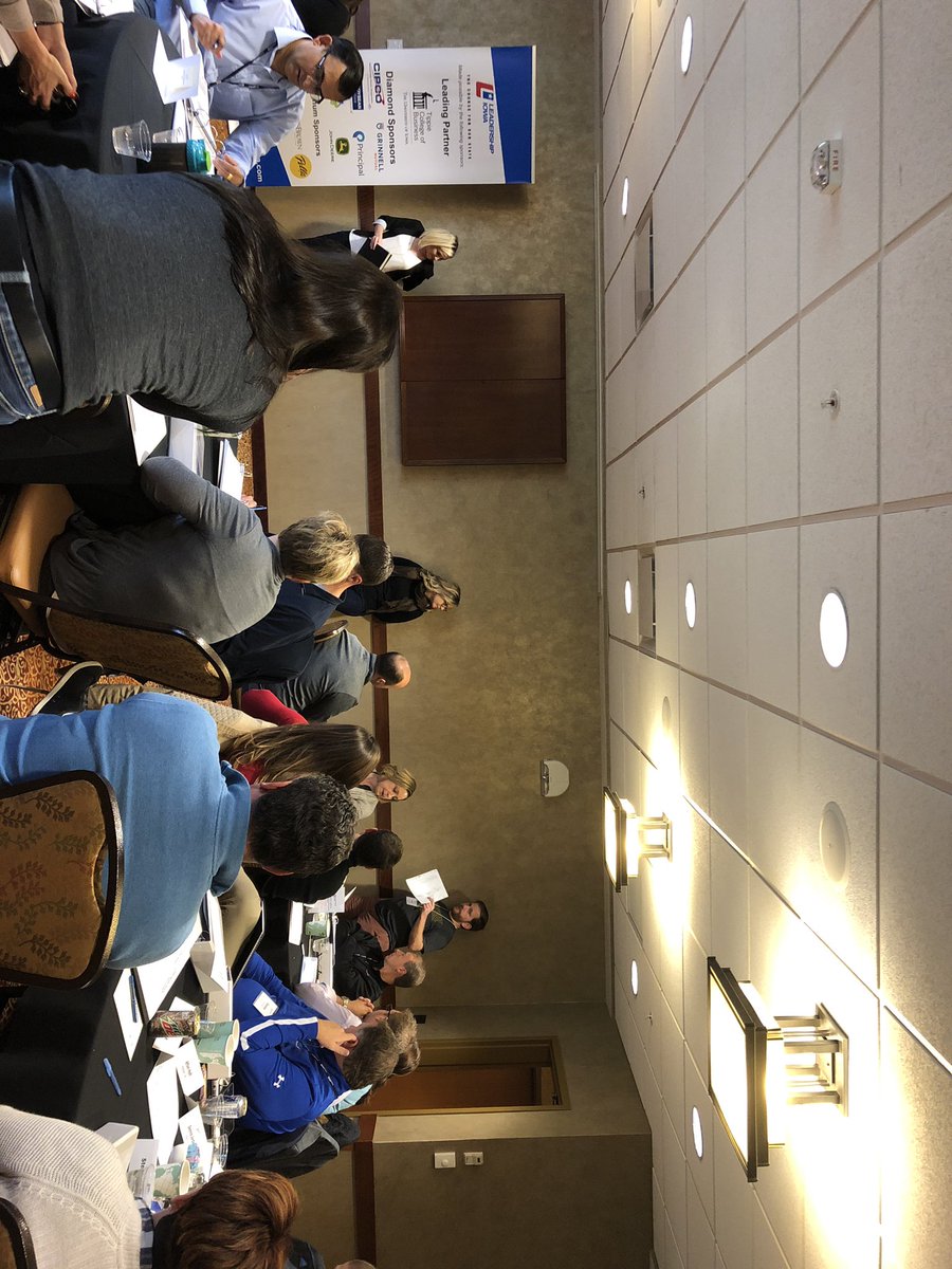 LeadershipIowa's tweet photo. Closing session 1 #LI37. What a fantastic 2 days getting to know each other. What, So What, Now What. Next session. Shenandoah and Clarinda, Ag session. https://t.co/MqSeN0wk99