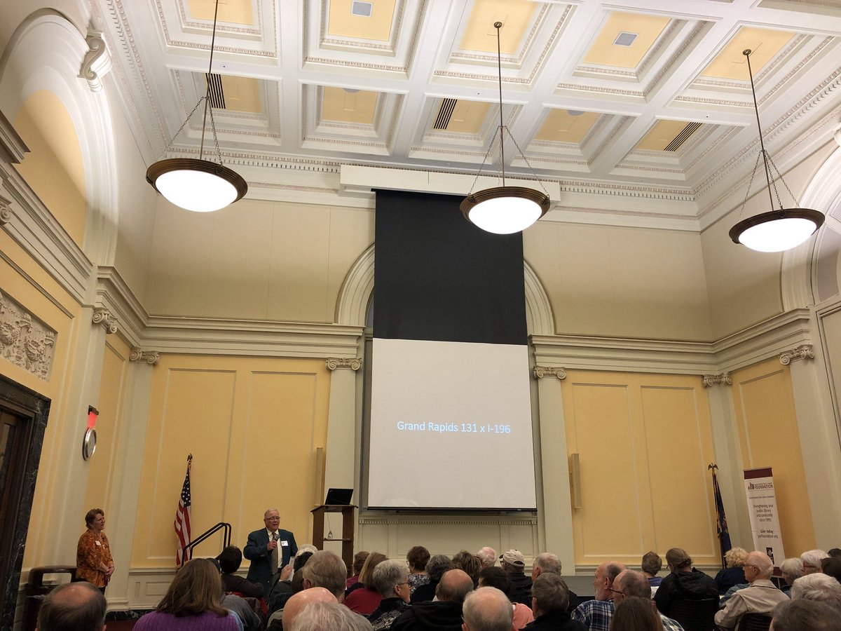 GR_History's tweet photo. Thanks to everyone who came out to hear a great presentation on an impressive collection of slides from @GRMuseum. The slides show the building of the expressways in the 60s. https://t.co/3VeO7Mn9J8