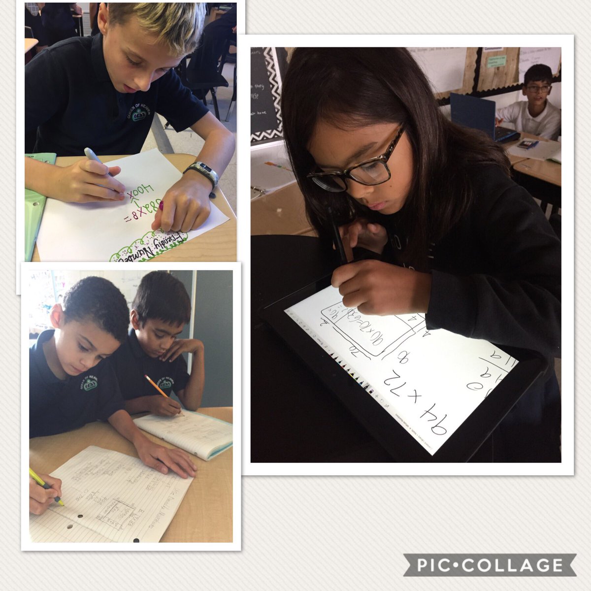 MissL_QoH7's tweet image. Student created anchor chart 👍🏼  Representing and applying some of the different strategies we can use to multiply 2-digit by 1 digit numbers (4) and 2-digit by 2-digit numbers (5). Area model was the favorite 🙌🏼 @QHMilton #hcdsbmath