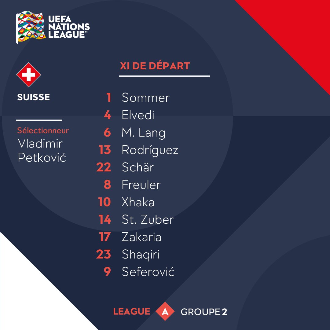EURO2024FRA's tweet image. #BELSUI #UNL 🇧🇪🇨🇭 Les compos de ce choc de la #Francophonie

Quelle issue à Bruxelles?