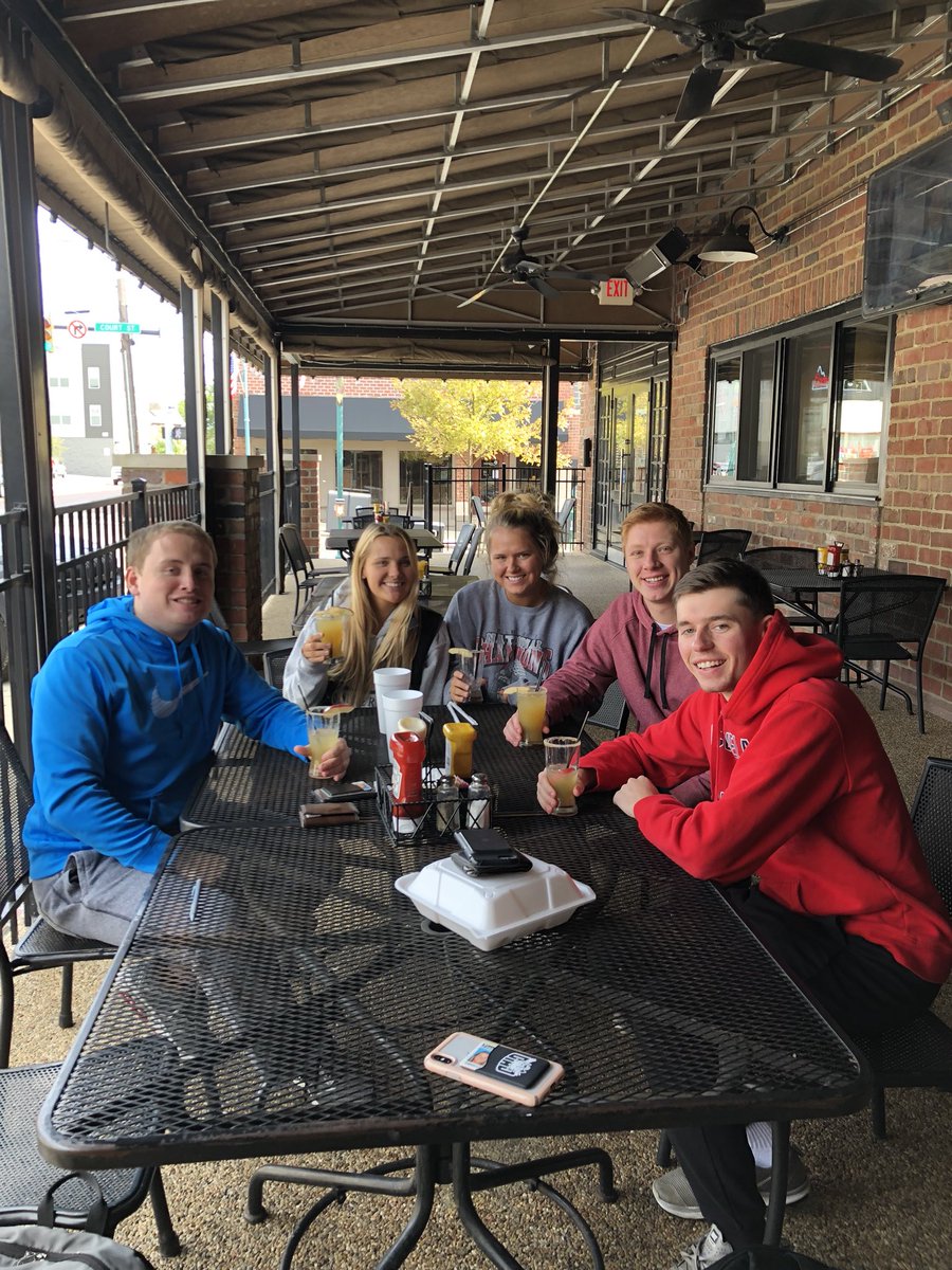 Broneys's tweet photo. Patio party with our drink of the month. Carmel Apple pie cider #tastetheseason #cometryone https://t.co/HWVUDJYgcw