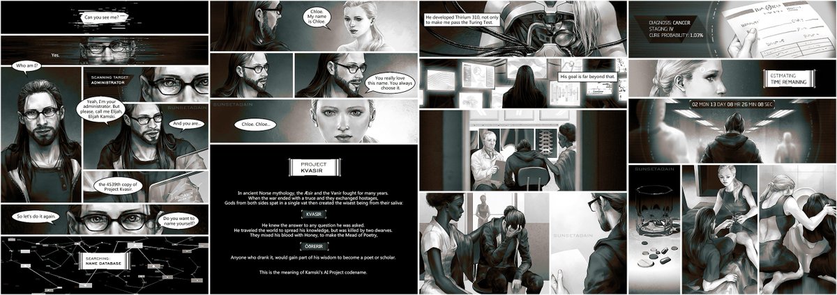 SunsetagainD's tweet image. Project Kvasir. rA9 theory in this comic is my own opinion :) Expand this thread to read page by page if you can't see this tweet clear. #Chloe #Kamski #Kamloe #Chloeski