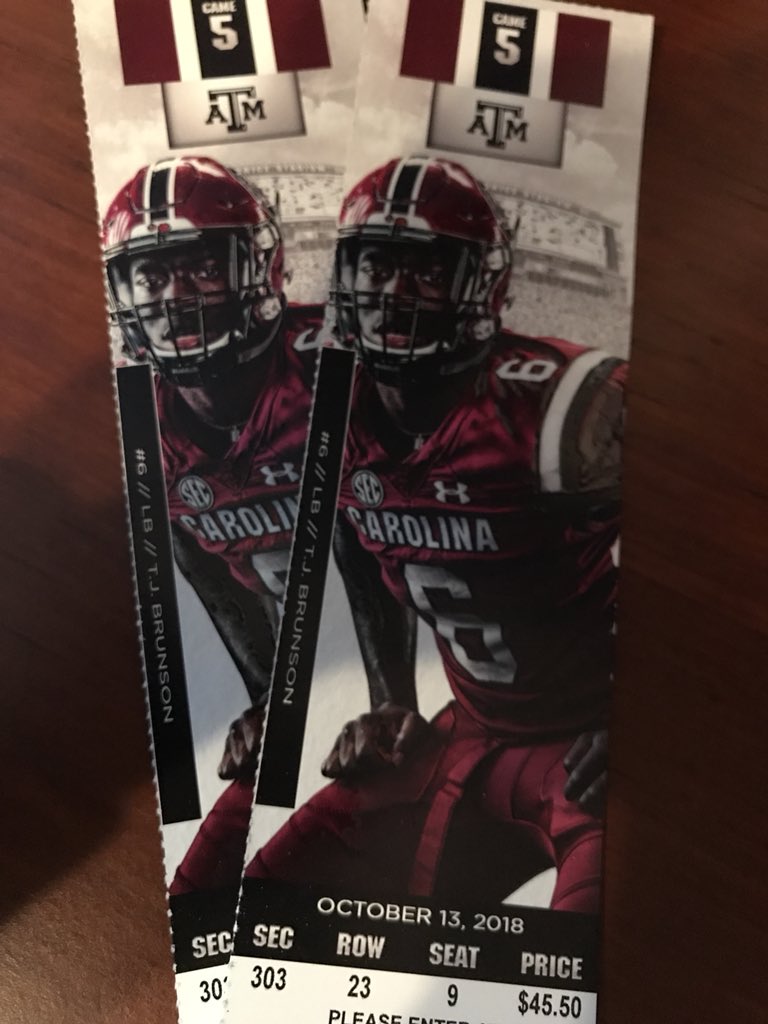 DillonClancey's tweet photo. I know someone out there needs tickets for tomorrow. Let me know.
2 together in west upper for sale.
#GamecocksOnly
#GamecockNation https://t.co/dNiKrBovwL
