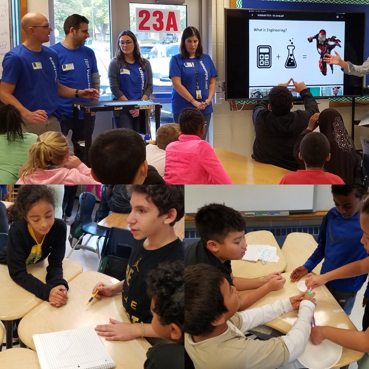 MrKramerRPS's tweet photo. Thanks @IBMVolunteers @IBM for coming to @RPSGage to teach an and practice the engineering process! #skijump #gagestem5th #handsonlearning #rpsleads @TheMrJohnson5th https://t.co/aBIkf1FFcr