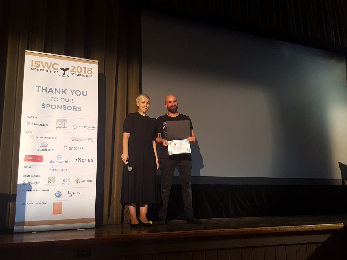 Congratulations to the 2nd place winner of the Blue Sky Ideas Track #iswc2018