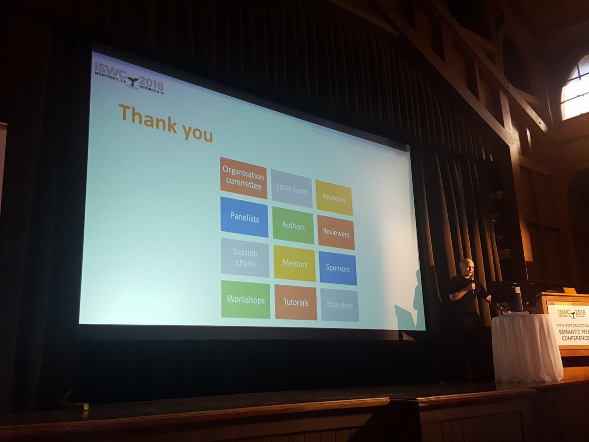 We had a great #iswc2018! Thanks to all the organizers and participants for such a great ISWC at #Monterey #California