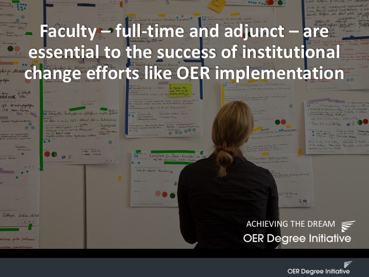 AchieveTheDream's tweet image. #ATDNetwork Director of OER Degree Initiative @rasebastian #opened18: #faculty are essential to the success of institutional change like #OER implementation. Talking about our #OERDegree work with 38 colleges across the country and the results of their work to date #comm_college