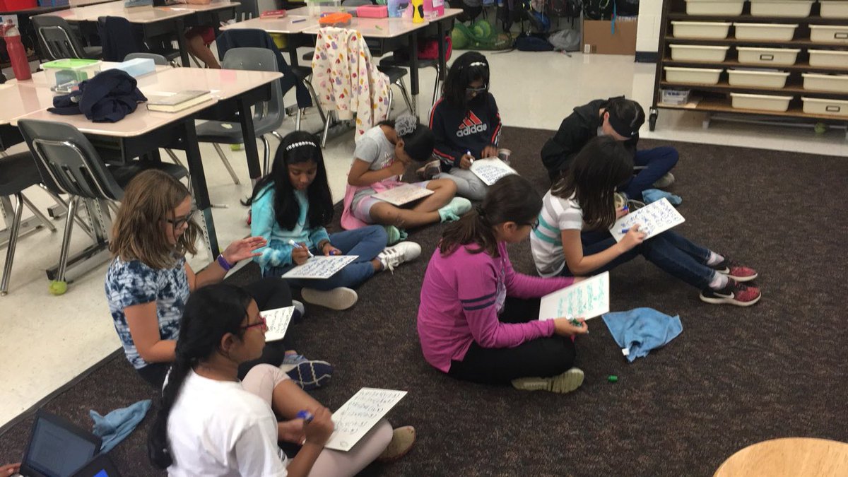 MrsE_Hilliard's tweet photo. These ladies chose to challenge themselves in math today. They created some really difficult numerical expressions (including exponents, negatives, and decimals) and practiced solving them using PEMDAS. #LibEagles19 #GirlsStudySTEM https://t.co/KyLZGemMMt