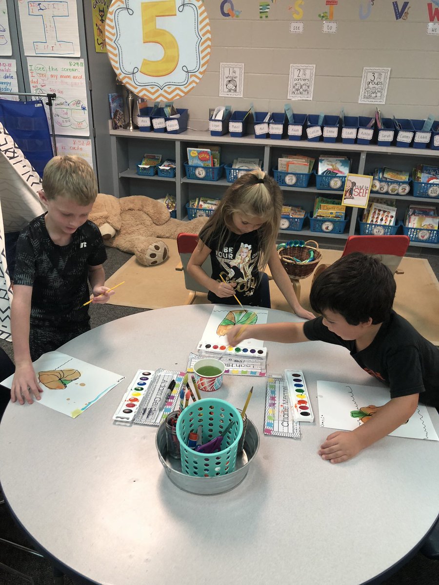 SuminskiKinders's tweet photo. We are practicing following directions! One of my favorite ways to teach the importance of following directions is using a directed drawing! Today we followed teacher directions to make pumpkins! https://t.co/RSvLkM8GSP