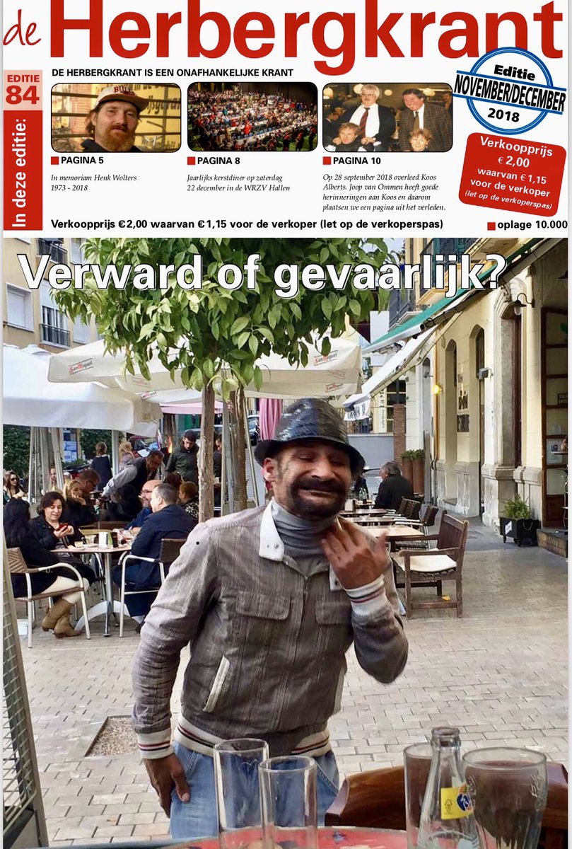 De nieuwe editie van De Herbergkrant is weer uit! 

Koop ‘m vanaf morgen bij de verkopers in dr stad.

U steun hiermee direct de verkoper.

Met dank <a href="/wolgebruik/">wichert aan het rot</a> @j_teunis <a href="/jjmvanleeuwen/">Jeroen van Leeuwen</a> <a href="/JMReclamedia/">JMReclamedia, John Marsman</a> <a href="/freddyeikelboom/">freddyeikelboom</a> voor de medewerking.