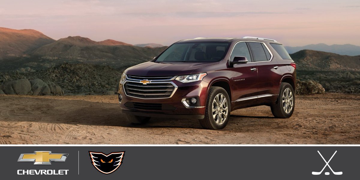 Laffertychevy's tweet photo. If only the bleachers had available heated seats. Fortunately, you can find Chevy vehicles that do at the Phantoms game today, Oct. 12. #ChevyTraverse https://t.co/HNxSb3hdP4 https://t.co/iMeJu5RPOZ
