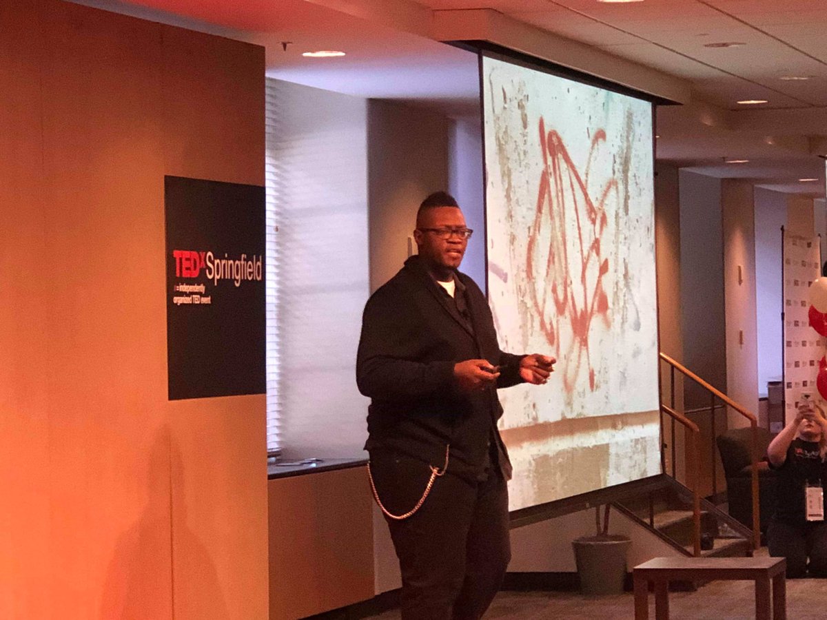 ShaneRobitaille's tweet photo. @TEDxSpringfield Thank you Cedric “VICE1” Douglas for reminding the world that our voices really do matter! #tedxspringfield https://t.co/A2yHz5RIAt