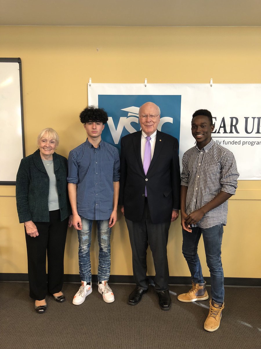 CHSLakersVT's tweet photo. JP and Ameen representing CHS at the celebration of the VSAC GearUp grant! ⁦@CSDAmyMinor⁩ ⁦@CHSLakersAP⁩ https://t.co/psyMDS6uMy
