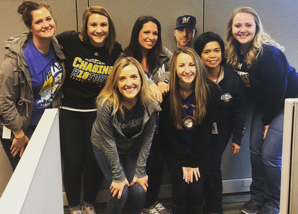 Vron82's tweet photo. CST supporting the Brew Crew today! #LifeAtKohls #OurCrewOurOctober https://t.co/G8fi8mwCDn