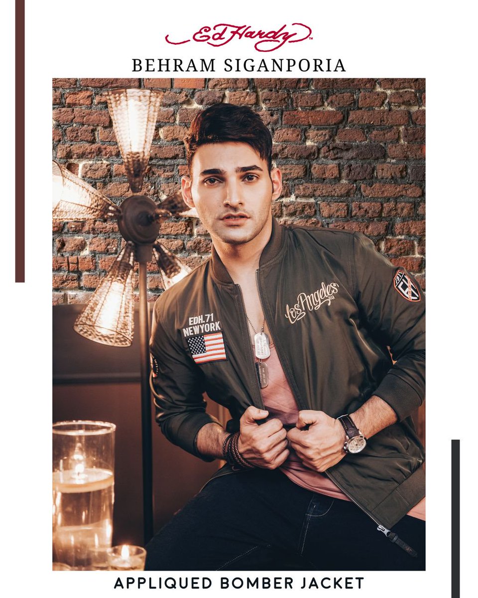 EdHardy_India's tweet photo. Behram Siganporia swing into the weekend with our appliqued bomber jacket! What's your plan?
#BestKeptSecret #BehramSiganporia #Jacket #RocknRoll #RockBand #TheArtofCult #EdHardy #EdHardyIndia #Weekend #BomberJacket #Mensfashion #Menswear #NewYork https://t.co/iPZYncboNG
